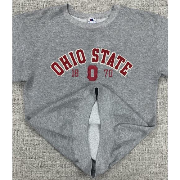 Vintage Ohio State Buckeyes Sweatshirt Mens Small Gray NCAA Pullover Crewneck - Picture 6 of 14